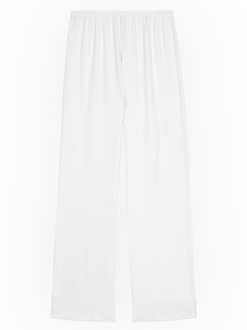 DONNI. The Baby Rib Scallop Pant in Powder White Size Medium - Picture 1 of 7